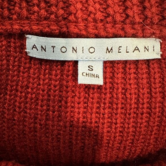 Antonio melani wool cable knit sweater red - Picture 3 of 4
